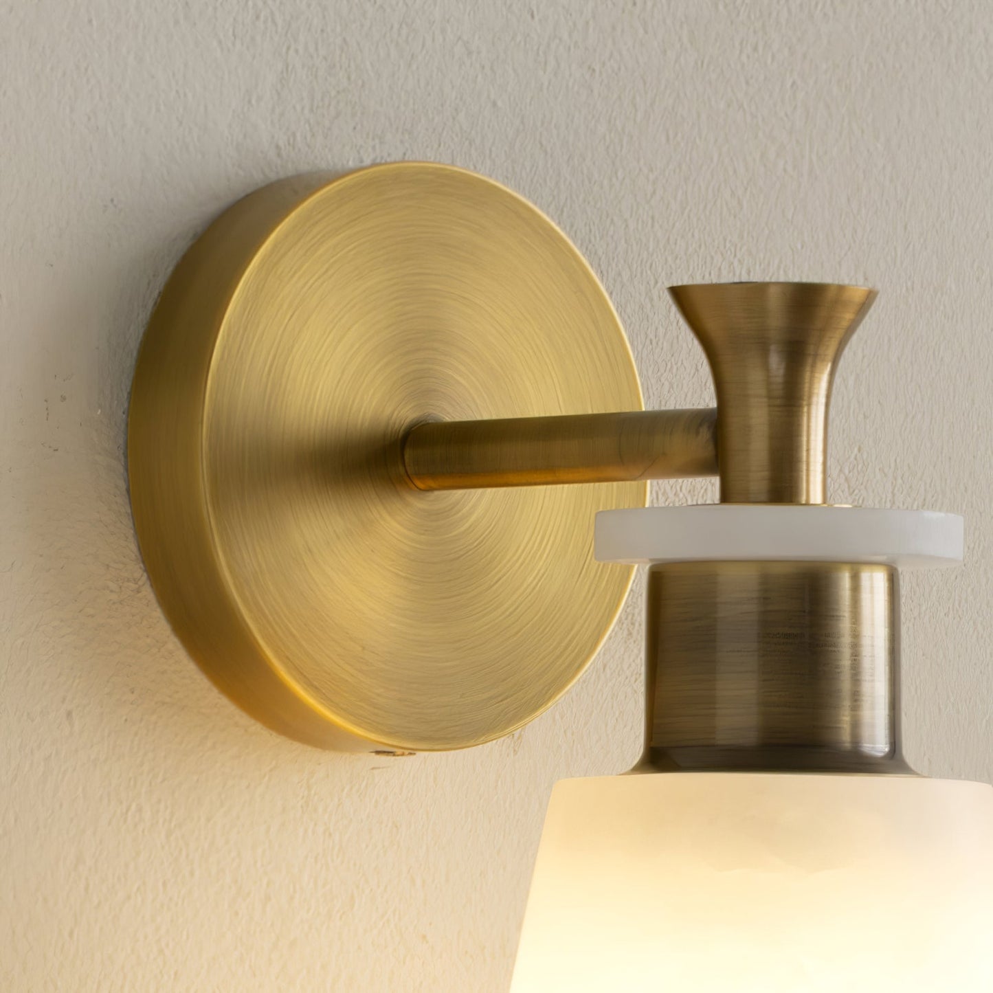 Tapered Alabaster Wall Light, Hardwired Wall Sconce, detail 14