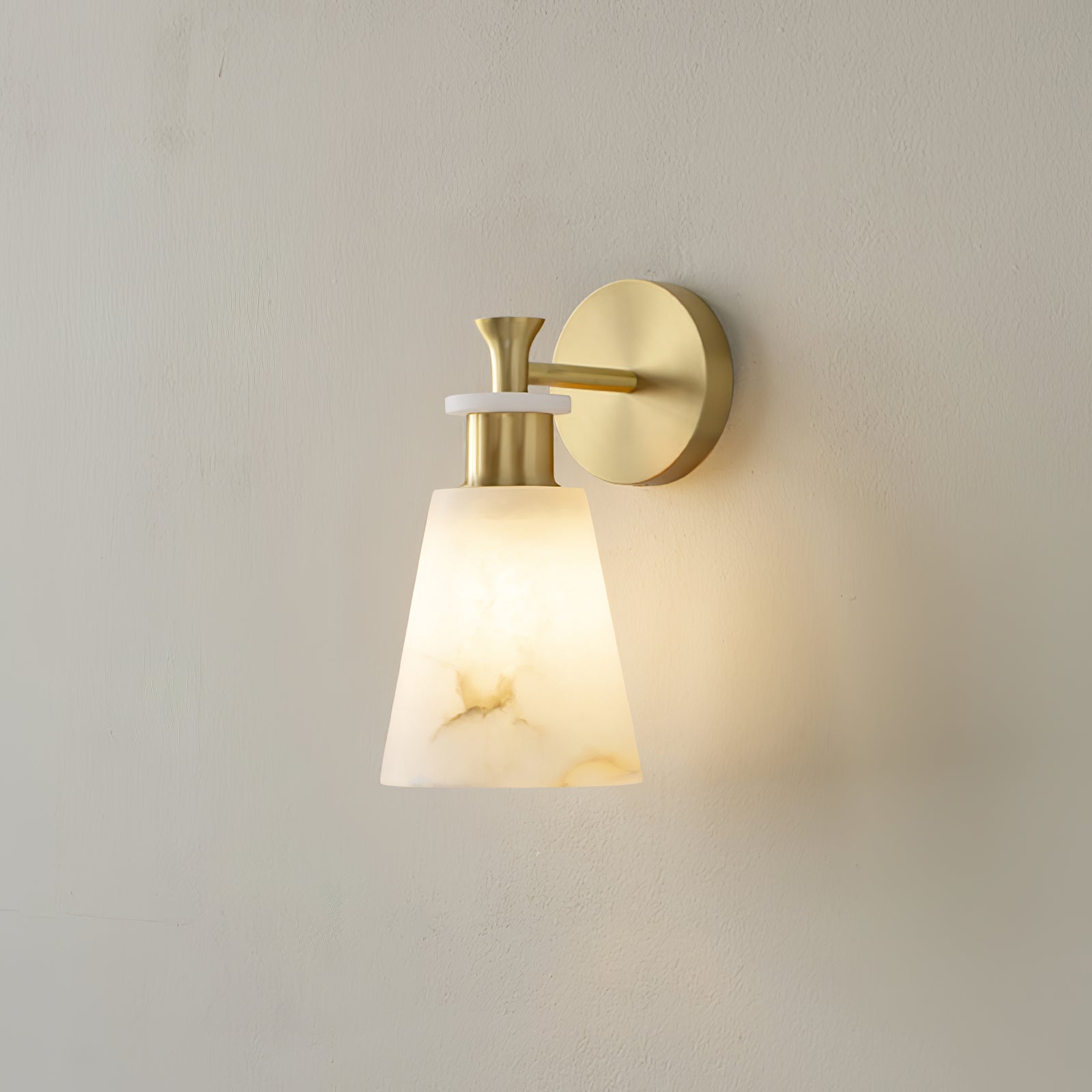 Tapered Alabaster Wall Light, Hardwired Wall Sconce, detail 20
