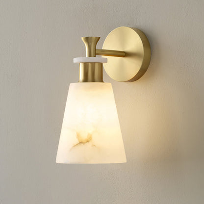 Tapered Alabaster Wall Light, Hardwired Wall Sconce, detail 15