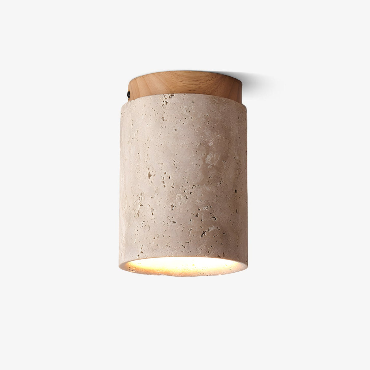 Terra Cylinder Ceiling-mounted light Travertine Ceiling Light - Tianguang Alabaster Lighting