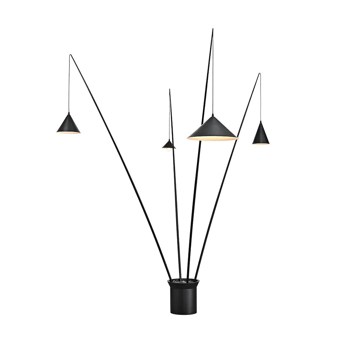 The Noir Arc Marble Floor Lamp - Tianguang Alabaster Lighting