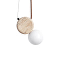 Tranquil Glow Travertine Pendant Lamp 4.3" - Tianguang Alabaster Lighting