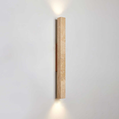 Travertine Column Wall Light, Hardwired Wall Sconce, detail 28