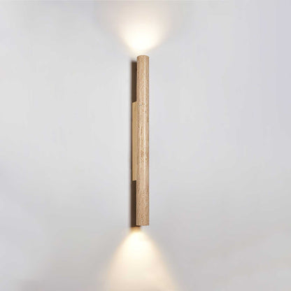 Travertine Column Wall Light, Hardwired Wall Sconce, detail 18