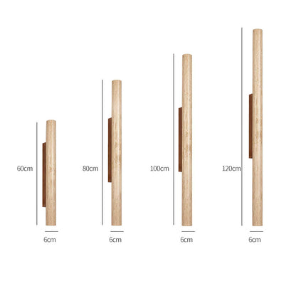 Travertine Column Wall Light, Hardwired Wall Sconce, detail 15
