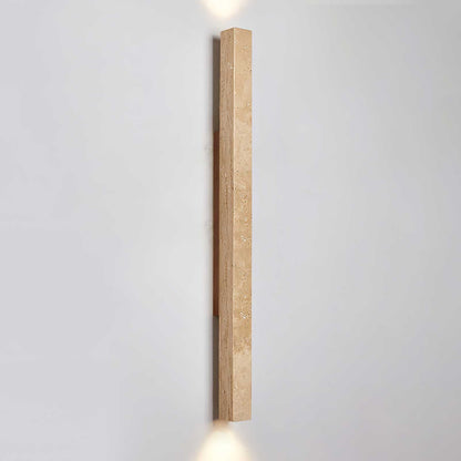Travertine Column Wall Light, Hardwired Wall Sconce, detail 32