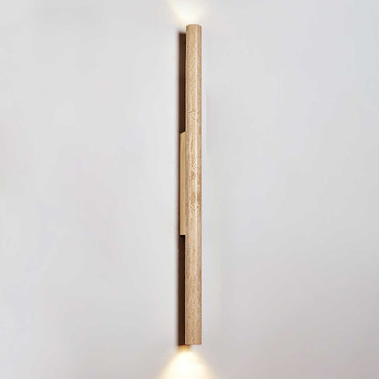 Travertine Column Wall Light, Hardwired Wall Sconce, detail 22