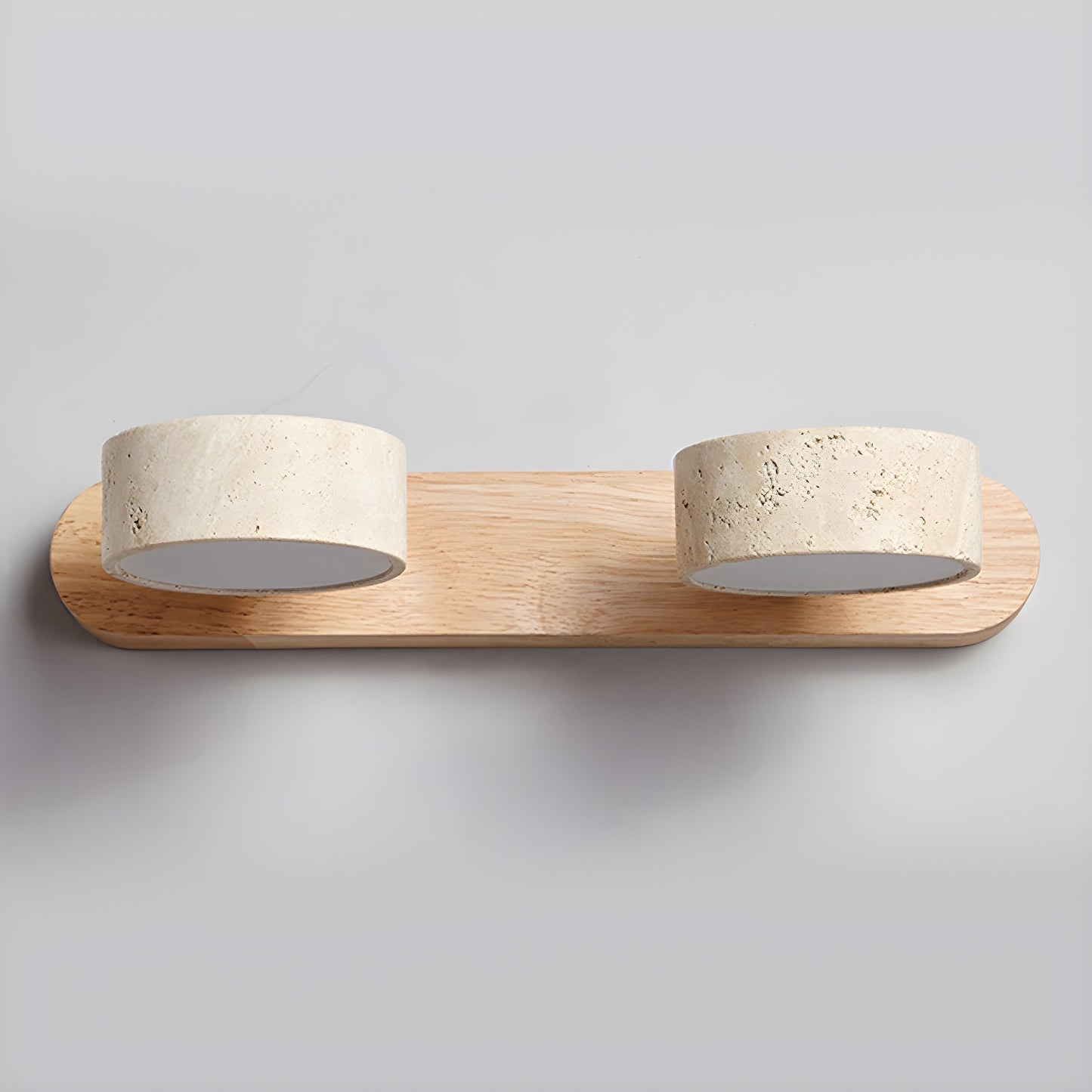 Travertine Duo Wall Light - 2-Light Size: Dia 32cm x... Travertine, Hardwired Wall Sconce, detail 13
