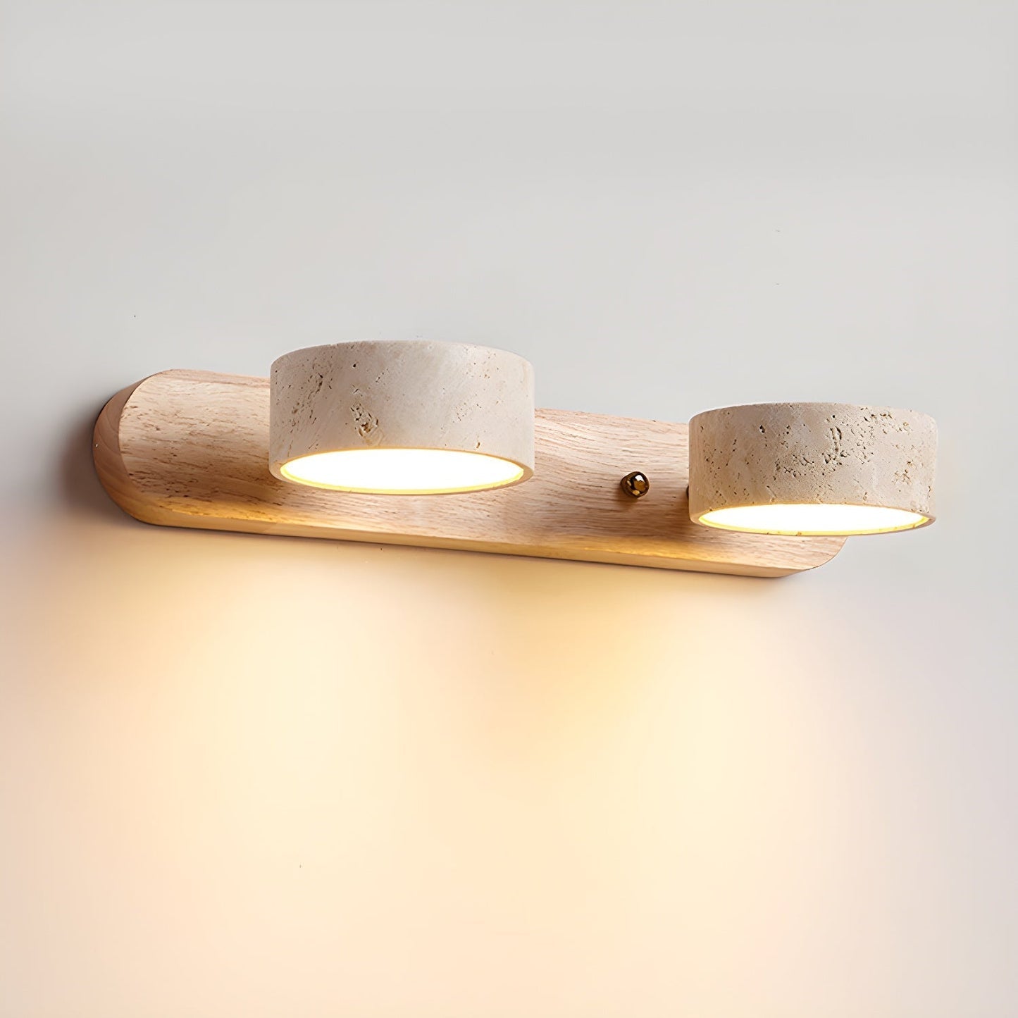 Travertine Duo Wall Light - 2-Light Size: Dia 32cm x... Travertine, Hardwired Wall Sconce, detail 24