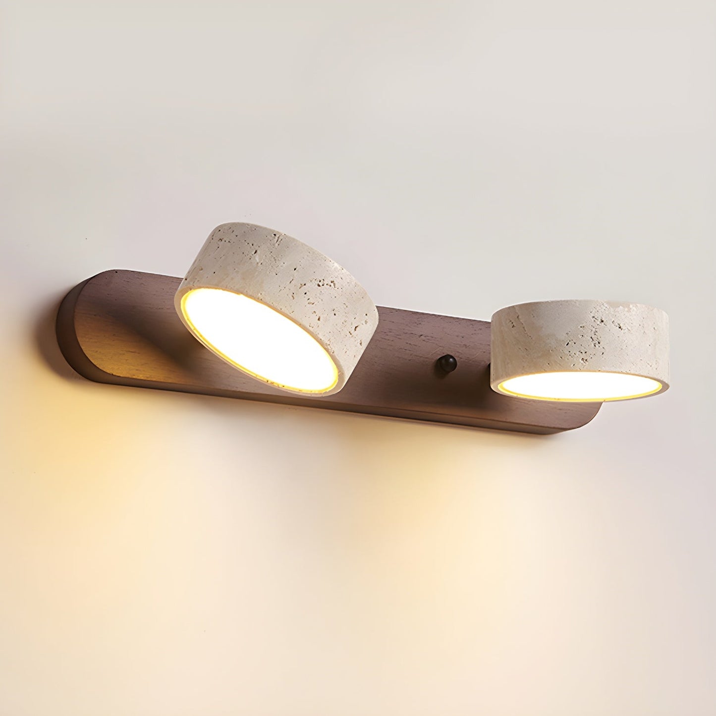 Travertine Duo Wall Light - 2-Light Size: Dia 32cm x... Travertine, Hardwired Wall Sconce, detail 7