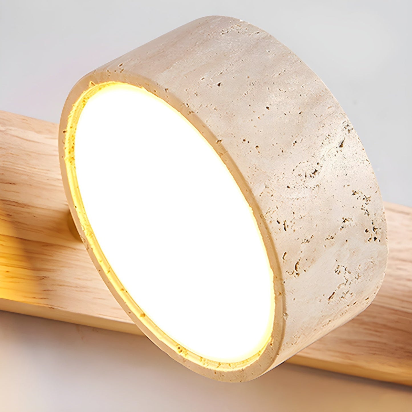 Travertine Duo Wall Light - 2-Light Size: Dia 32cm x... Travertine, Hardwired Wall Sconce, detail 10