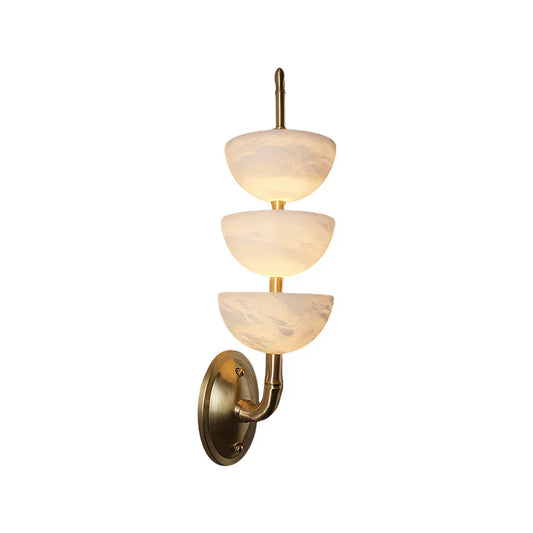 Triple Luxury Alabaster Wall Sconce - Tianguang Alabaster Lighting