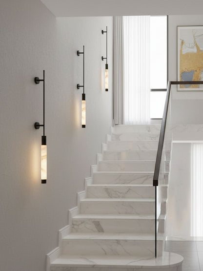 Verita Alabaster Wall Light, Hardwired Wall Sconce, detail 5