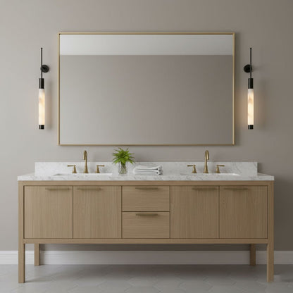 Verita Alabaster Wall Light, Hardwired Wall Sconce, detail 6