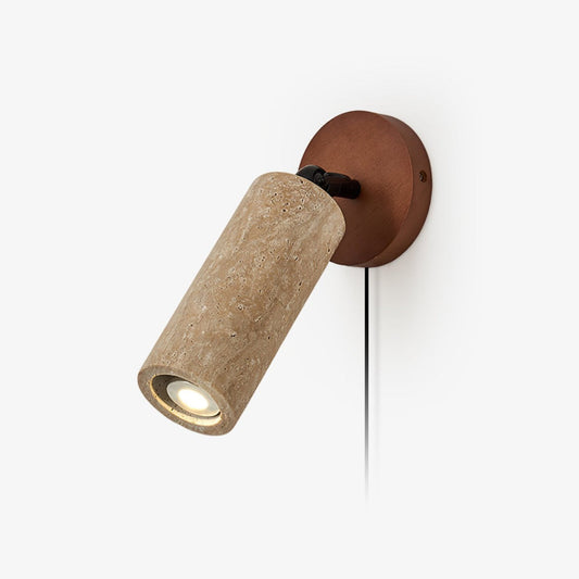 Versa Stone Adjustable Plug-in Travertine Wall Light - Tianguang Alabaster Lighting