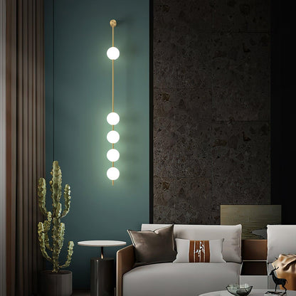 Vertical Balls Wall Light, Hardwired Wall Sconce, detail 4