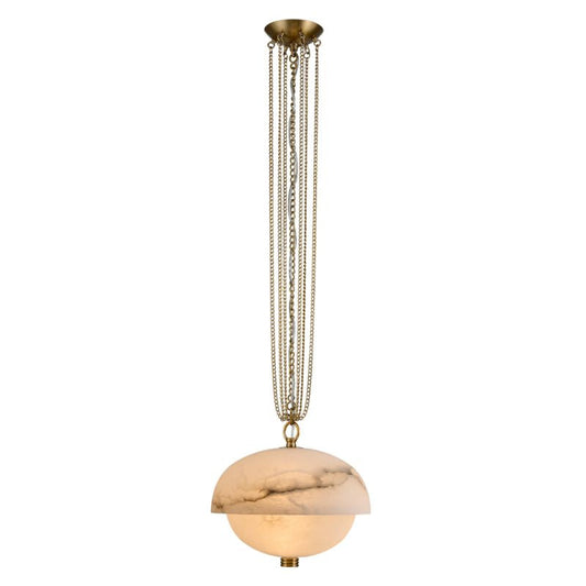 Volterra Alabaster LED Pendant 17” - Tianguang Alabaster Lighting
