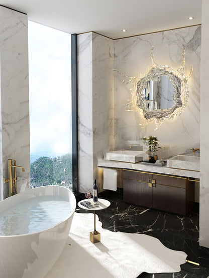 Water Drop Mirror Wall Light, Hardwired Wall Sconce, detail 12