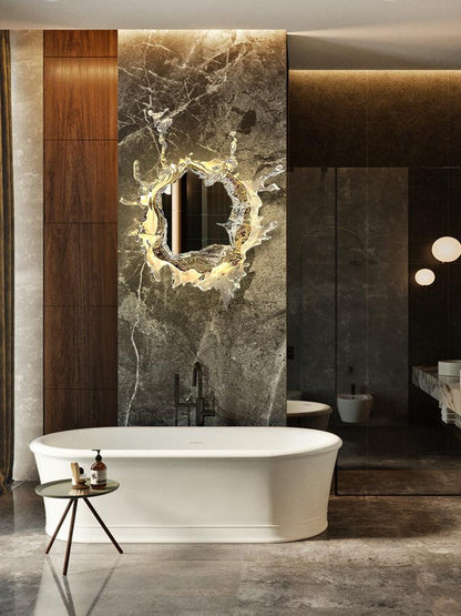 Water Drop Mirror Wall Light, Hardwired Wall Sconce, detail 17