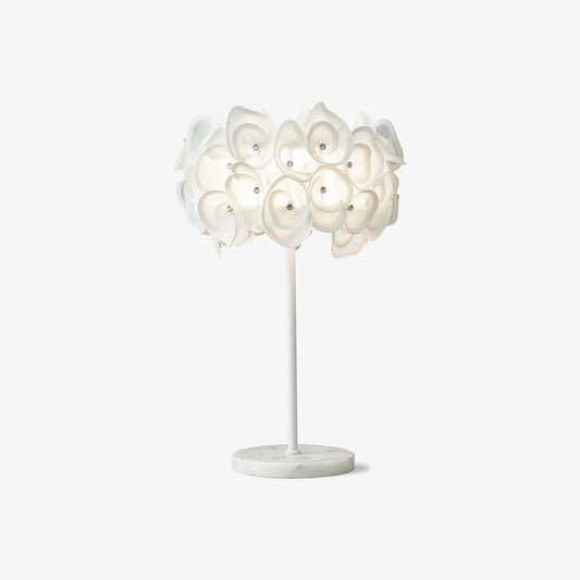 White Hydrangea Marble Table Lamp - Tianguang Alabaster Lighting