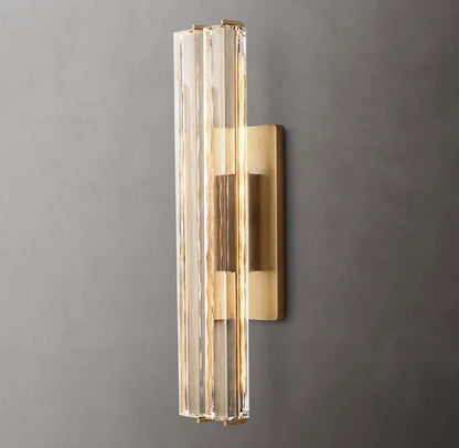 Audubon Crystal Double Wall Light, Hardwired Wall Sconce, detail 4