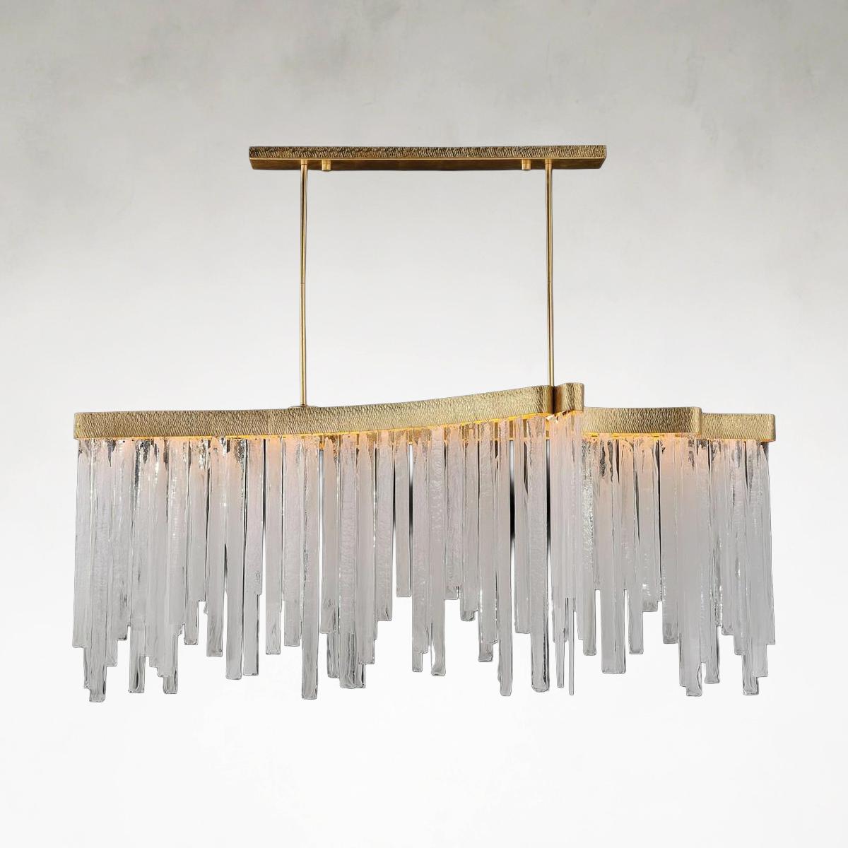 Eos Linear Alabaster Chandelier Ceiling Light - Tianguang Alabaster Lighting