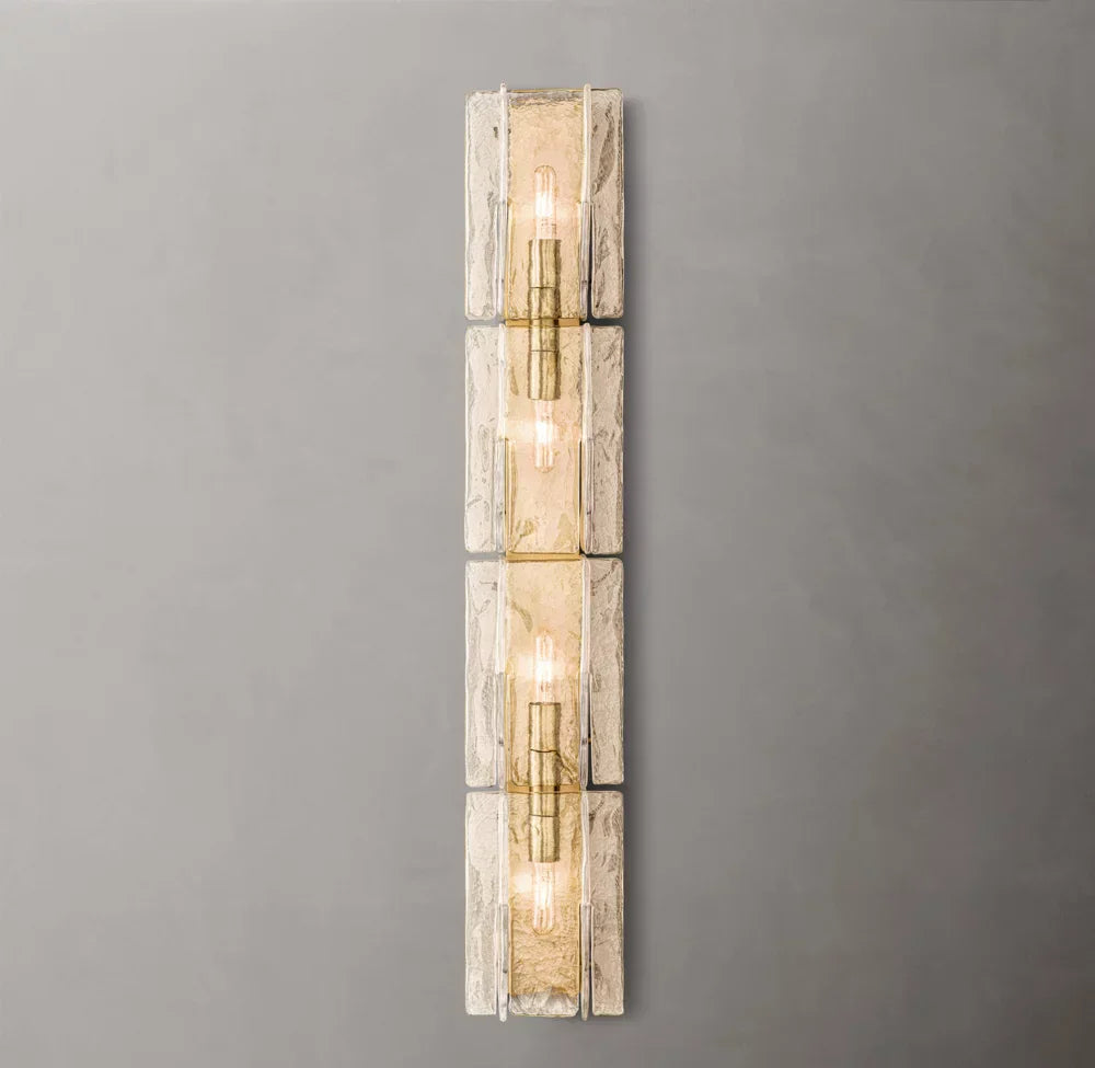 Lattice Clear Glass Grand Wall Light, Bedroom Wall Sconce, detail 6