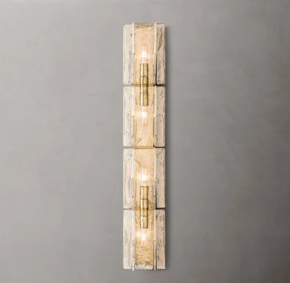 Lattice Clear Glass Grand Wall Light, Bedroom Wall Sconce, detail 6