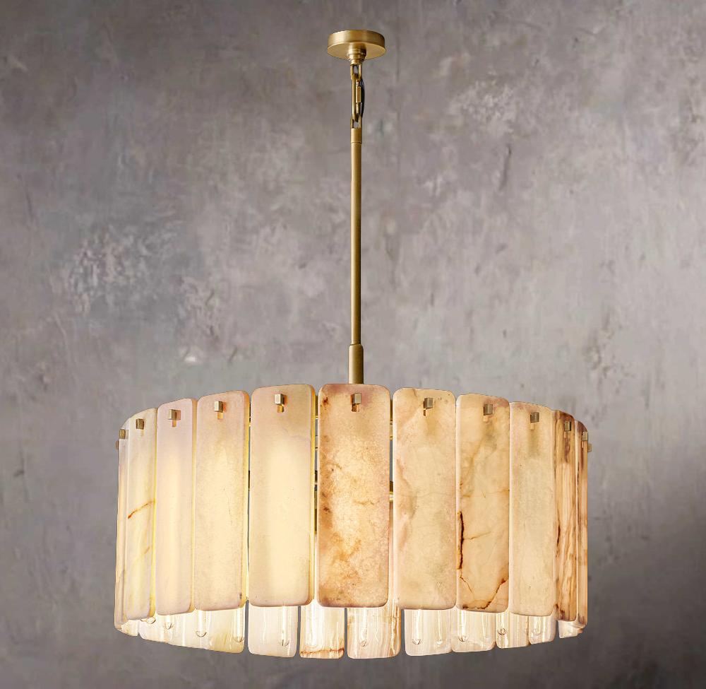 Calametta Onyx Circular Chandelier 36" - Tianguang Alabaster Lighting
