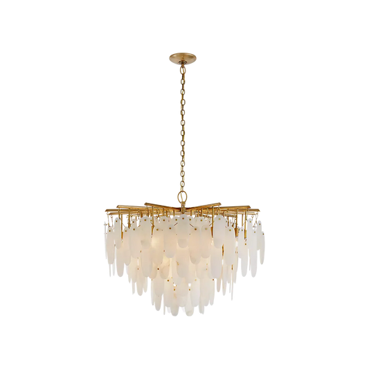 Cora Medium Waterfall Alabaster Chandelier - Tianguang Alabaster Lighting