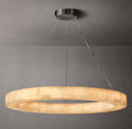 Rivage Lueur Round Calcite Chandelier 40" - Tianguang Alabaster Lighting