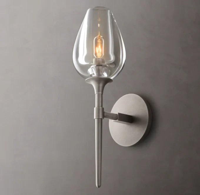 Tulip Single Wall Light, Bathroom Wall Sconce, detail 17