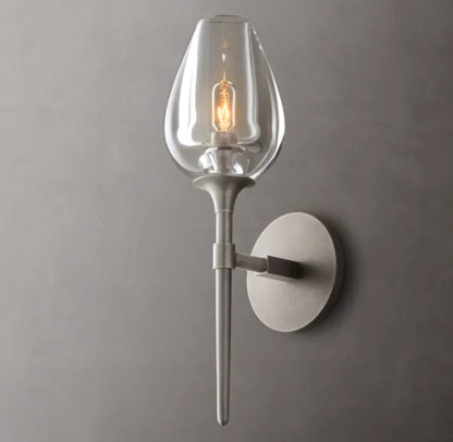 Tulip Single Wall Light, Bathroom Wall Sconce, detail 17