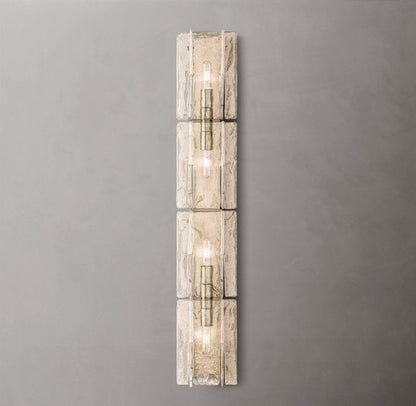 Lattice Clear Glass Grand Wall Light, Bedroom Wall Sconce, detail 11