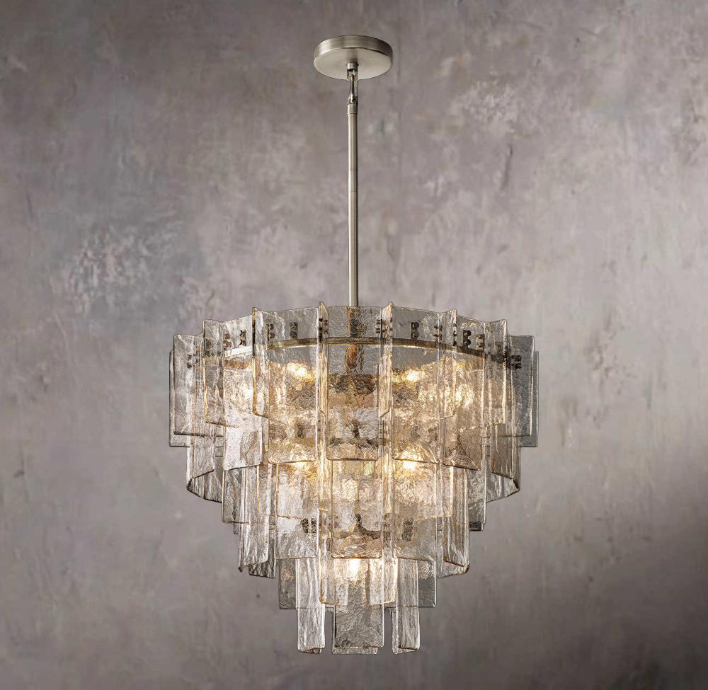 San Marcos Alabaster Circular Tiered Chandelier 60" - Tianguang Alabaster Lighting