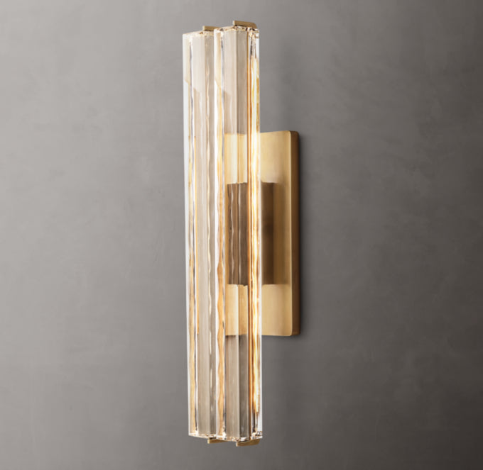 Audubon Crystal Double Wall Light, Hardwired Wall Sconce, detail 11