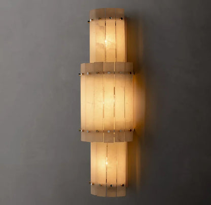 San Marco Alabaster Grand Circular Sconce, Bedroom Wall Sconce, detail 13
