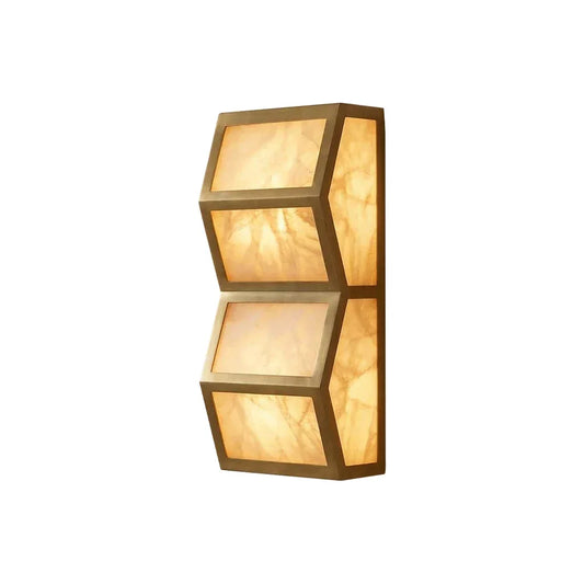 Alabaster Cascade Rectangular Wall Light - Tianguang Alabaster Lighting