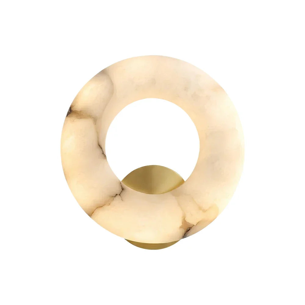 Alabaster Donut Ring Wall Sconce - Tianguang Alabaster Lighting