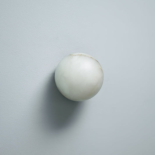 Alabaster Glow Mini Orb Wall Light - Tianguang Alabaster Lighting