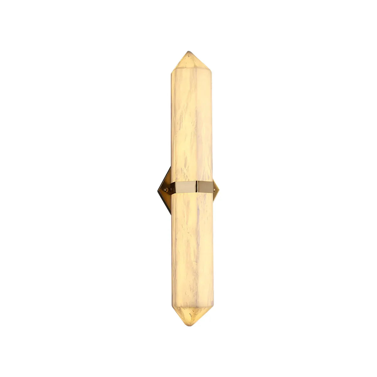 Alabaster Obelisk Wall Sconce 3.1 in Dia White - Tianguang Alabaster Lighting