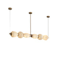 Alabaster Pebble Linear Chandelier 135 cm W x 150 cm H - Tianguang Alabaster Lighting