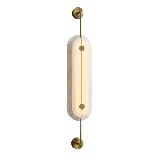 Alabaster Solvane Slender Oval Wall Sconce - Tianguang Alabaster Lighting