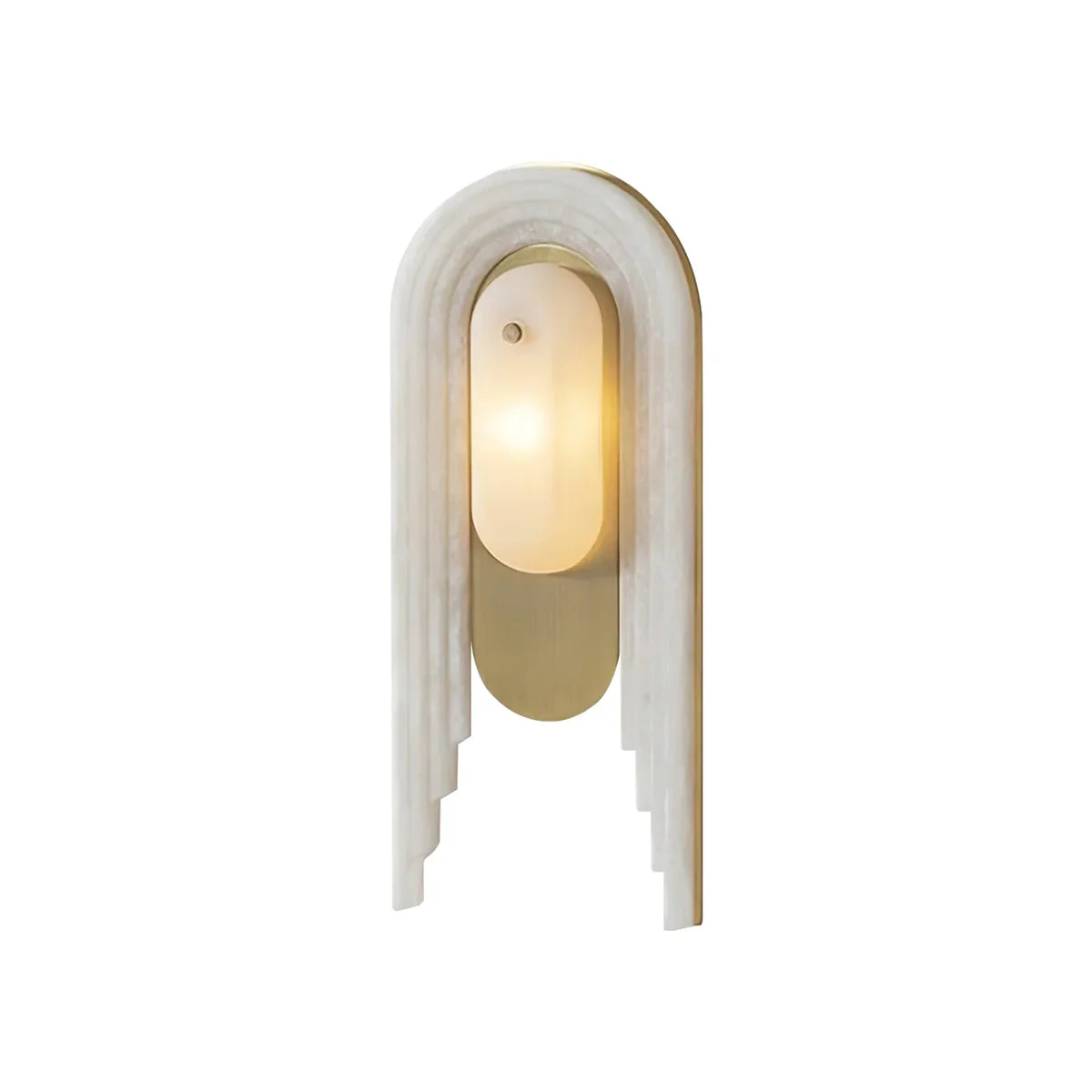 Alabaster Stacked Oval Cascada Wall Sconce - Tianguang Alabaster Lighting