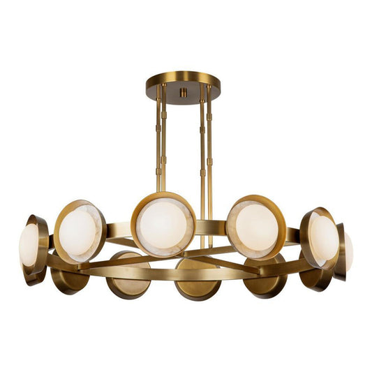 Alonso 50-in LED Alabaster Chandelier - Tianguang Alabaster Lighting