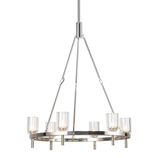Lucian 6 Light 32" Wide Ring Alabaster Chandelier - Tianguang Alabaster Lighting