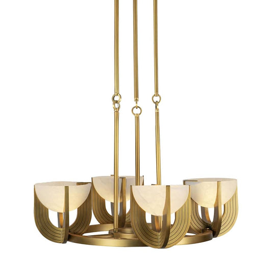 Colette 23" Wide LED Ring Alabaster Chandelier - Tianguang Alabaster Lighting