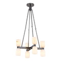 Lucian Alabaster Chandelier 22 in Dia Urban Bronze, Alabaster - Tianguang Alabaster Lighting