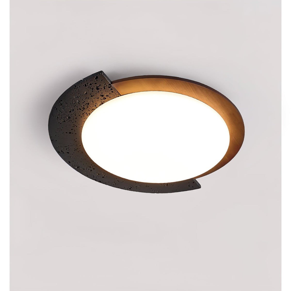 Aperture Stone Travertine Ceiling Light - Tianguang Alabaster Lighting