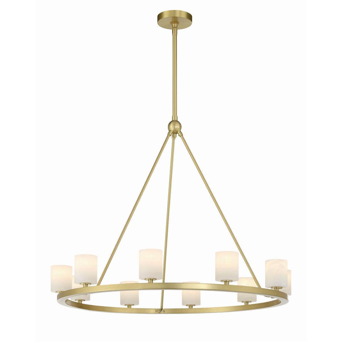 Aragon 34.75'' LED Soft Brass Alabaster Chandelier Gold 34.75"W x 26"H x 34.75"D - Tianguang Alabaster Lighting